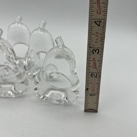 Vintage Clear Lucite Pear Shaped Napkin Rings Fruit Summer Spring MCM Taiwan 3" - Picture 3 of 4